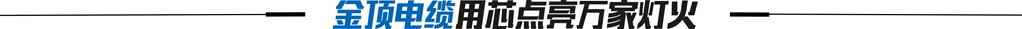 金頂電纜用心點(diǎn)亮萬(wàn)家燈火